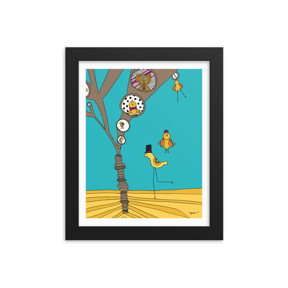The MoMeMans® Treehouses Print by Monica Escobar Allen