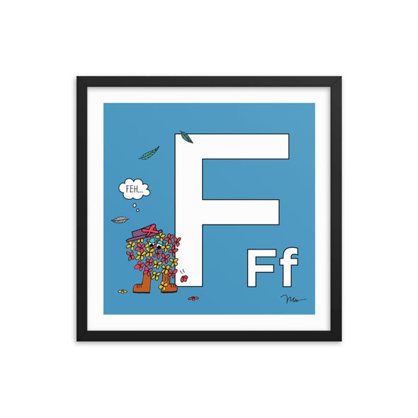 The Letter F Print. The MoMeMans™ by Monica Escobar Allen.