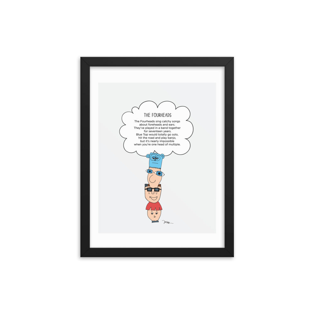The MoMeMans® Fourheads Print by Monica Escobar Allen