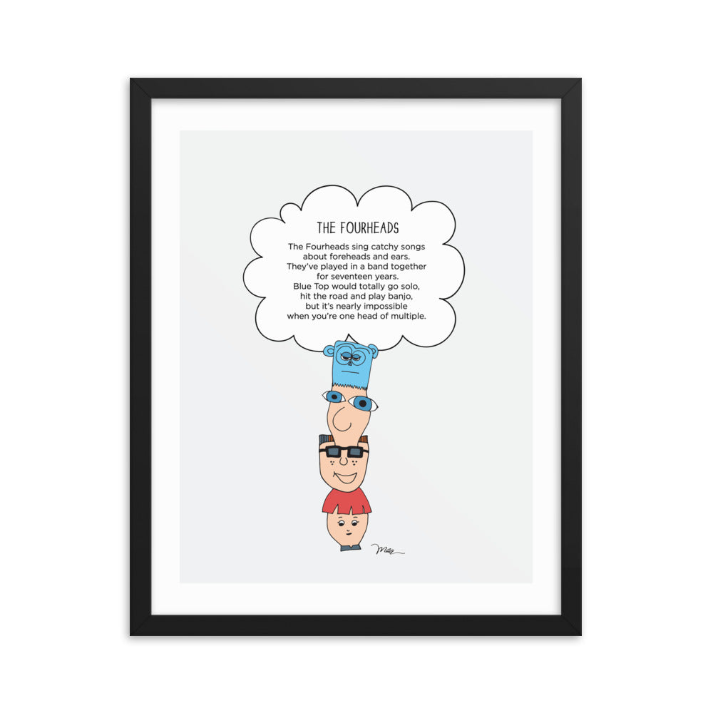 The MoMeMans® Fourheads Print by Monica Escobar Allen