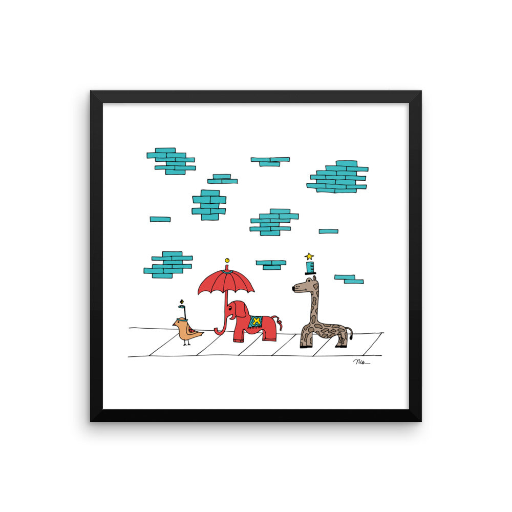 The MoMeThe MoMeMans® The Sidewalkers Print Framed by Monica Escobar Allen