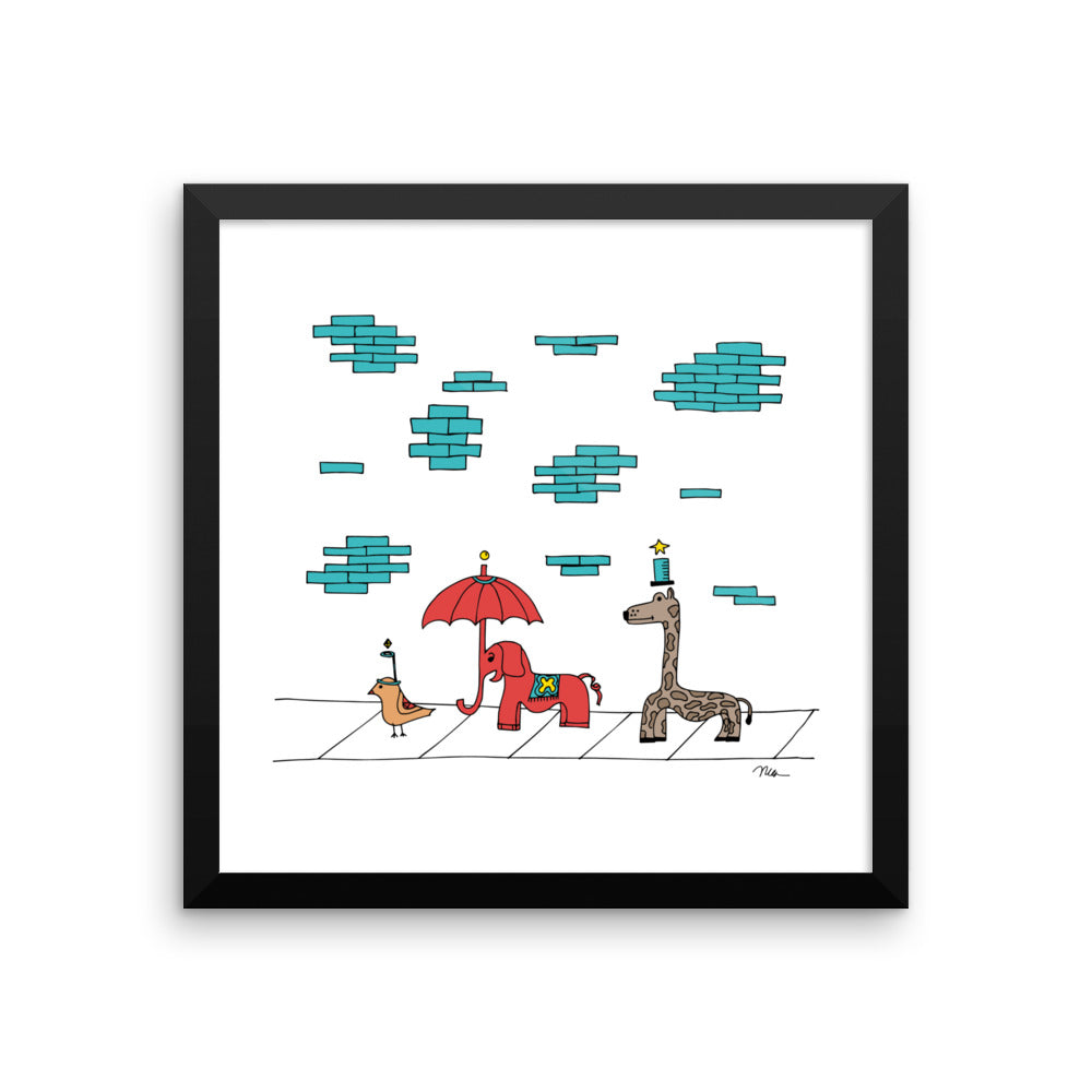 The MoMeThe MoMeMans® The Sidewalkers Print Framed by Monica Escobar Allen