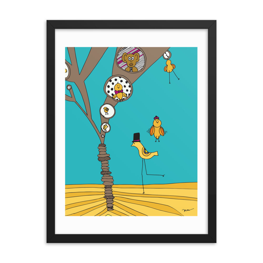 The MoMeMans® Treehouses Print by Monica Escobar Allen