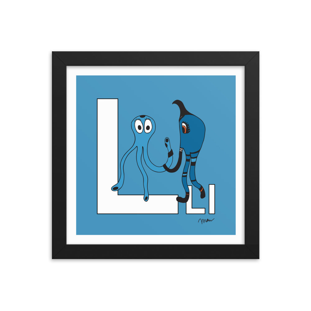 The MoMeMans™ The Letter L Print by Monica Escobar Allen