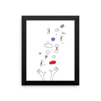 Hands Throwing Rainbows Print Framed from The MoMeMans™ by Monica Escobar Allen