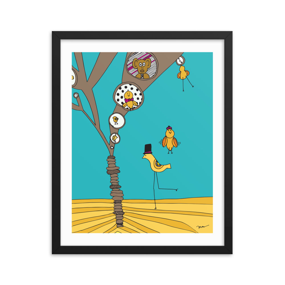 The MoMeMans® Treehouses Print by Monica Escobar Allen