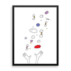Hands Throwing Rainbows Print Framed from The MoMeMans™ by Monica Escobar Allen