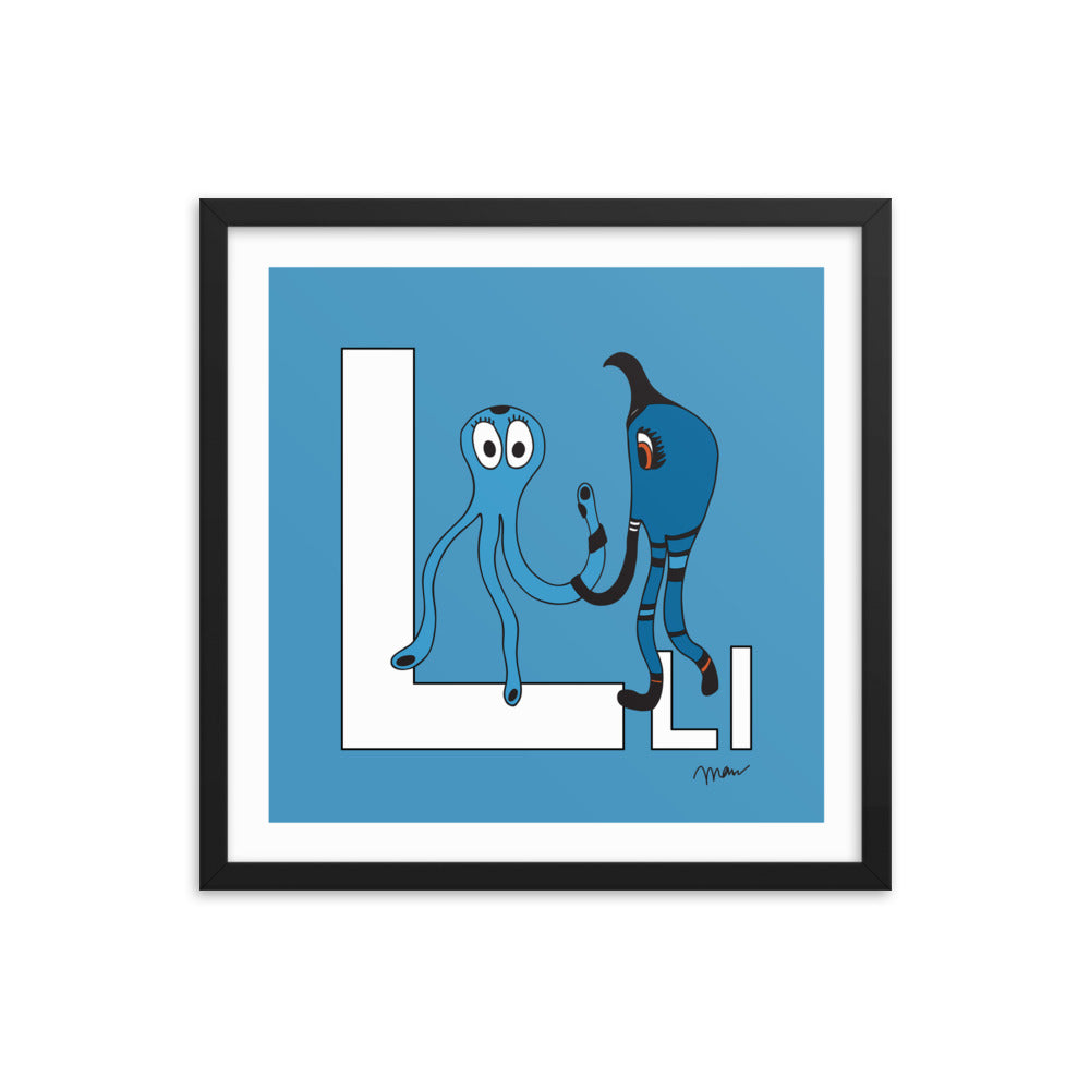 The MoMeMans™ The Letter L Print by Monica Escobar Allen