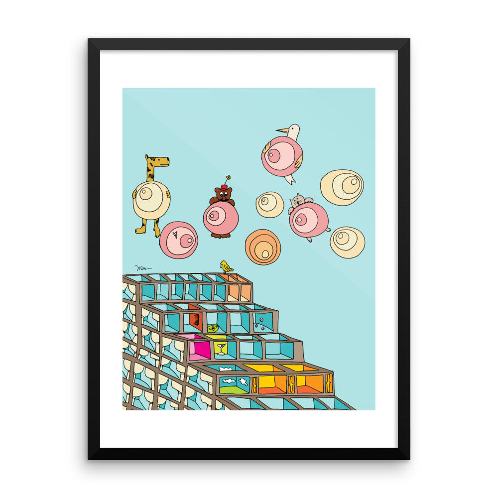 Nursery Wall Art Stairhouses Print | themomemans.com