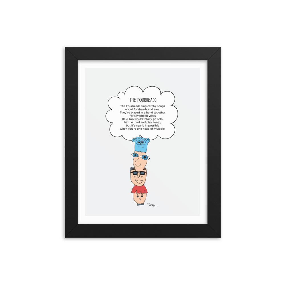 The MoMeMans® Fourheads Print by Monica Escobar Allen
