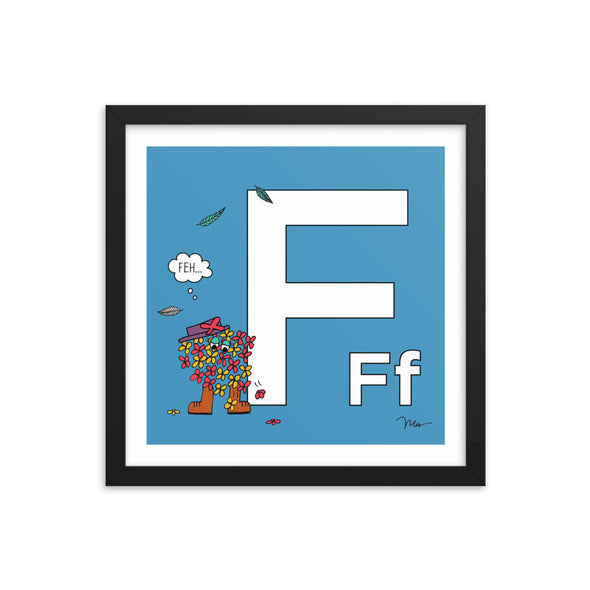 The Letter F Print. The MoMeMans™ by Monica Escobar Allen.