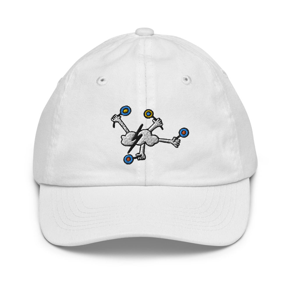 Rain Clouds Love Lollipops Gender Neutral Kids Cap. The MoMeMans® by Monica Escobar Allen.